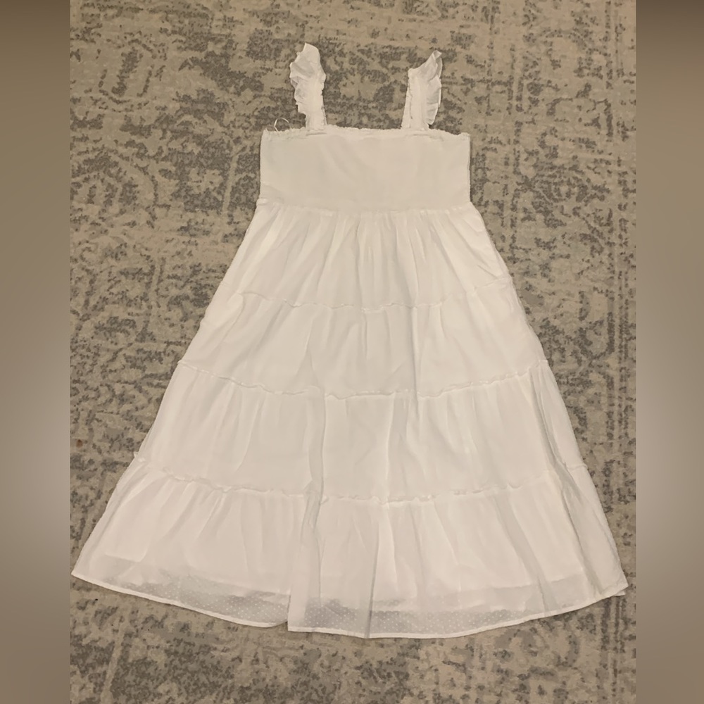 J. Crew smocked tiered midi dress